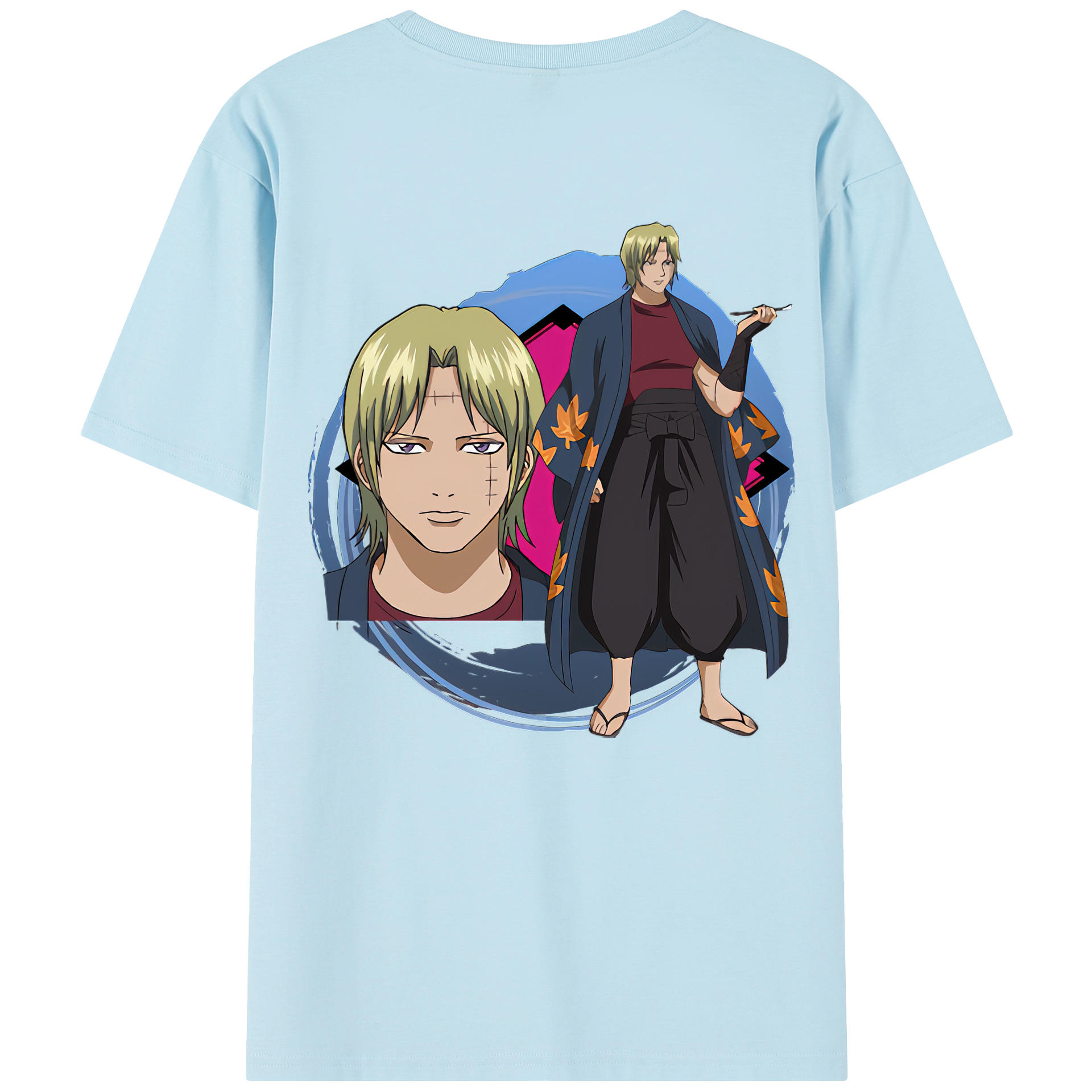（画像用） ぎんたま 坂田銀時（さかたぎんとき） 神楽 志村新八（しむら しんぱち） GINTAMA Sakata Gintoki Kagura Shimura Shinpachi 綿100％半袖Tシャツ（背面プリント）